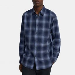 Standard-Fit Shirt in Cotton Flannel