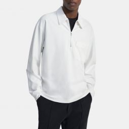 Long-Sleeve Polo in Stretch Jersey