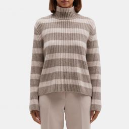 Striped Turtleneck Sweater in Wool