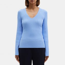 Flared Sleeve Sweater in Crepe Knit