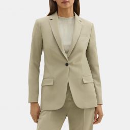 Fitted Blazer in Stretch Wool