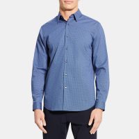 Standard-Fit Shirt in Printed Stretch Cotton