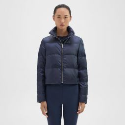 Cropped Puffer Jacket in Recycled Nylon