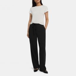 Relaxed Drawstring Trouser in Crepe