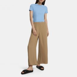 Easy Wide Pull-On Pant in Recycled Georgette