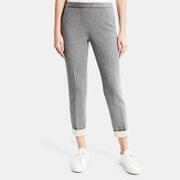 Slim Cropped Pull-On Pant in Double-Knit Jersey