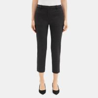 Slim Cropped Pant in Double-Knit Jersey
