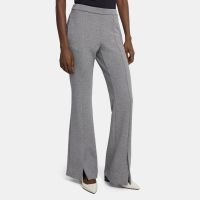Slit Flare Pant in Double-Knit Jersey