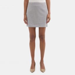 Mini Skirt in Checked Suiting