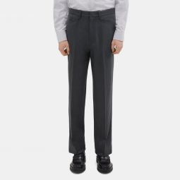 Slim-Straight Wool Gabardine Pant