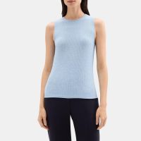 Ribbed Tank in Cotton-Silk
