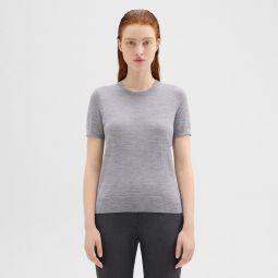 Short-Sleeve Sweater in Regal Wool