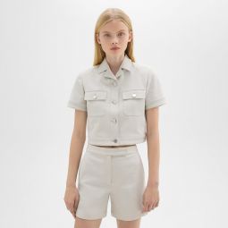 Short-Sleeve Military Shirt in Neoteric Twill