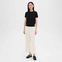 Straight Pull-On Pant in Striped Admiral Crepe