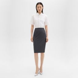 Slim Pencil Skirt in Good Wool