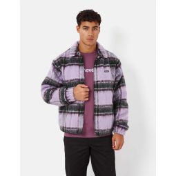 Thisisneverthat Brushed Check Zip Jacket - Lavender Purple