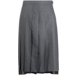 Dropped Back Pleated Skirt