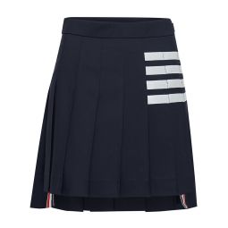 Mini Dropped Back Pleated Skirt