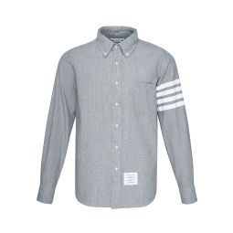 Straight Fit Button Down Long Shirt
