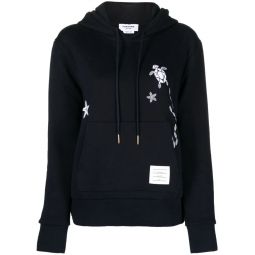 Nautical Embroidery Cotton Hoodie