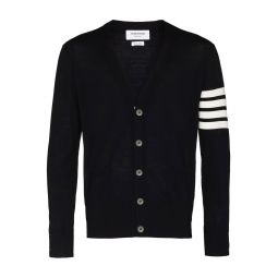 Classic V-Neck Cardigan With 4 Bar