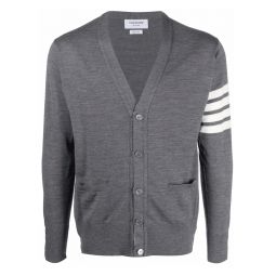 Classic V-Neck Cardigan With 4 Bar