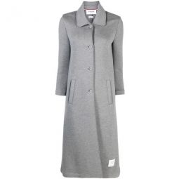 Ladies Med Grey Below The Knee Round Collar Overcoat, Brand Size 40 (US Size 8)