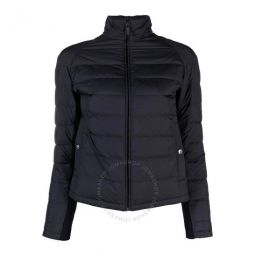 Navy Packable Down Funnel Neck Jacket