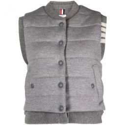 Ladies Light Grey Padded Reversible 4-Bar Jacket, Brand Size 38 (US Size 6)