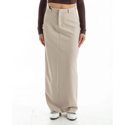 Column Suiting Skirt - stone