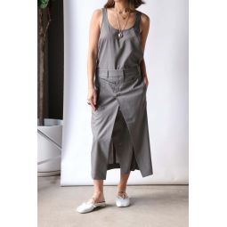Grant Crossdye Suiting Wrap Trouser Skirt - Grey Multi