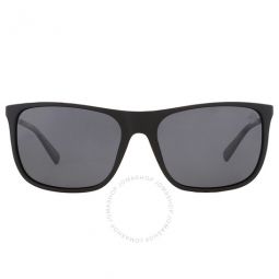 Polarized Smoke Rectangular Mens Sunglasses