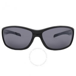 Smoke Mirror Wrap Mens Sunglasses