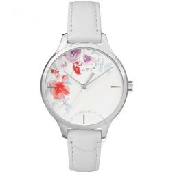 Quartz White Dial Ladies Crystal Bloom Watch