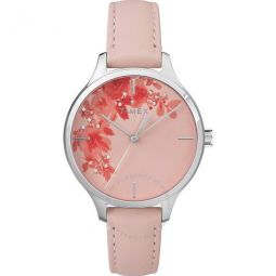 Crystal Bloom Quartz Pink Dial Ladies Watch
