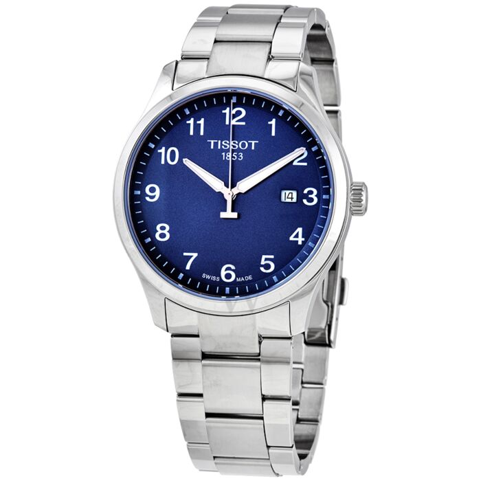 Mens Gent XL Classic Stainless Steel Blue Dial