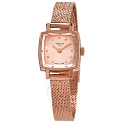Lovely Square Diamond Rose Dial Ladies Watch