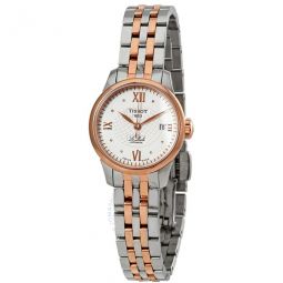 Le Locle Silver Diamond Dial Automatic Two Tone Ladies Watch
