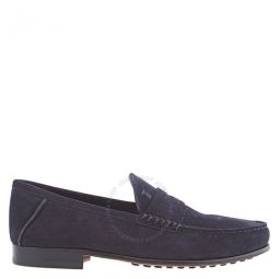 Mens Dark Galaxy Suede Penny Loafers, Brand Size 5.5 ( US Size 6.5 )