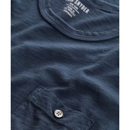 Made in L.A. Homespun Slub Long Sleeve T-Shirt in Original Navy