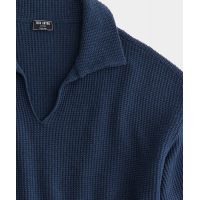 Recycled Cotton Polo in Navy