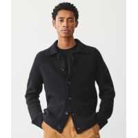 Brushed Merino Wool Jacket in Black