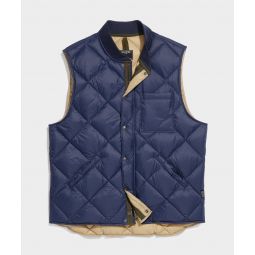 Quilted Nylon Liner Vest in Navy