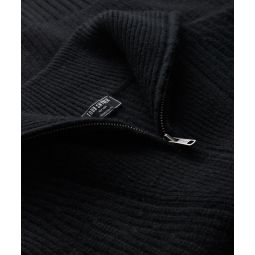 Luxe Zip Mock Neck in Black