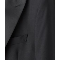 Made in Italy Peak Lapel Tuxedo Jacket in Black