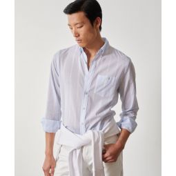 Slim Fit Summerweight Favorite Shirt in Sky Awning Stripe