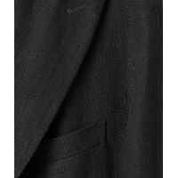 Italian Linen Double Breasted Sport Coat in Black