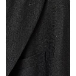 Italian Linen Double Breasted Sport Coat in Black