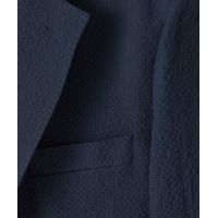 Italian Seersucker Sutton Suit Jacket in Navy