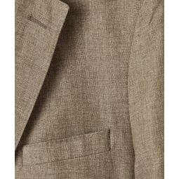 Italian Linen Sutton Jacket in Safari Tan